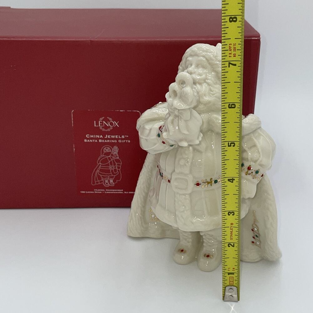 Lenox China Jewels Santa Bearing Gifts Figurine Eighth in Series VERY GOOD COND - Picture 10 of 13